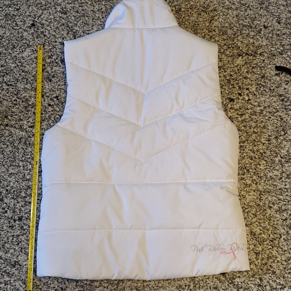 Pink Ribbon Riders white puffer vest - Picture 7 of 8